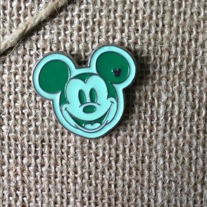 TRADED Green Mickey Icon Hidden Mickey Enamel Pin